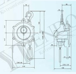 北京開(kāi)源 ENDO-22型彈簧平衡器結(jié)構(gòu)圖