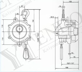 北京開源 ENDO-40型彈簧平衡器結(jié)構(gòu)圖