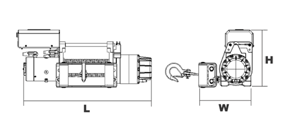 臺(tái)灣小金剛 DW-12000車用電動(dòng)絞盤結(jié)構(gòu)圖